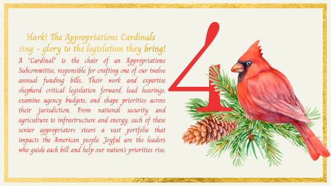 Hark! The Appropriations Cardinals Sing