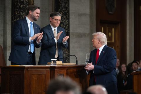 President Trump, Vice President Vance, and Speaker Johnson