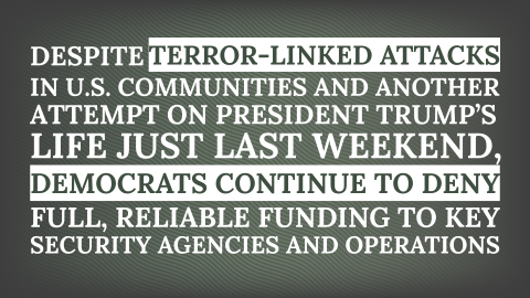 Democrats continue to deny full, reliable funding 
