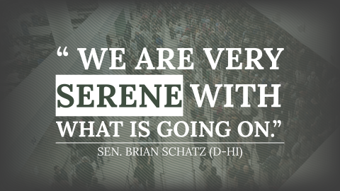 "We are very serene with what is going on"