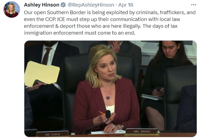 04212023 Hinson Tweet 